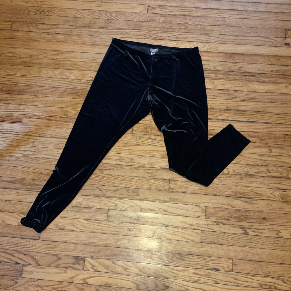 Black Velvet Leggings